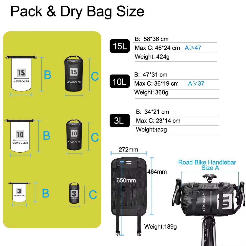 NEWBOLER Waterproof Bike Bag B - Cycling Commuter Backpack Waterproof review and price