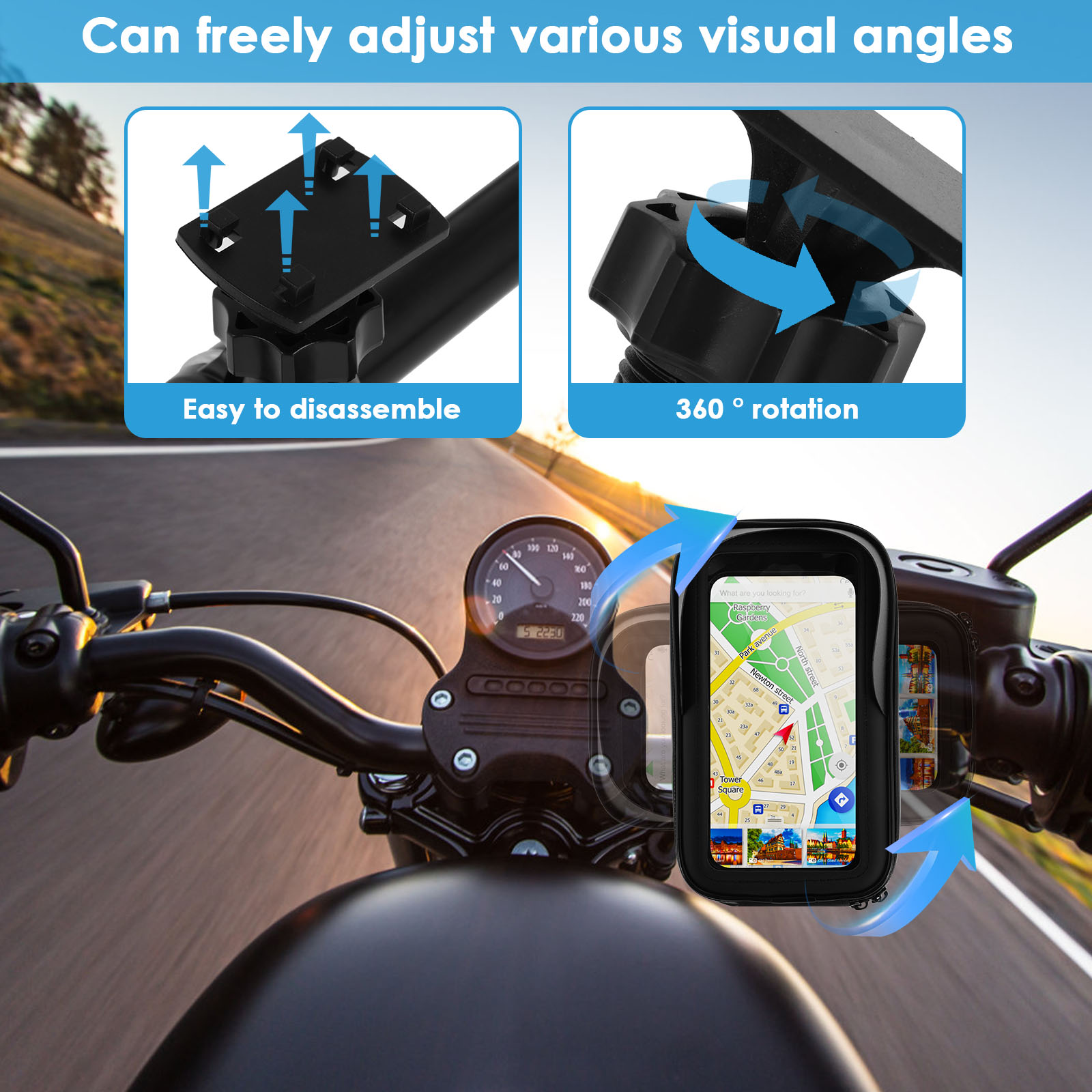 Motorcycle Bike Phone Holder B - Cycling Commuter Backpack Waterproof review and price